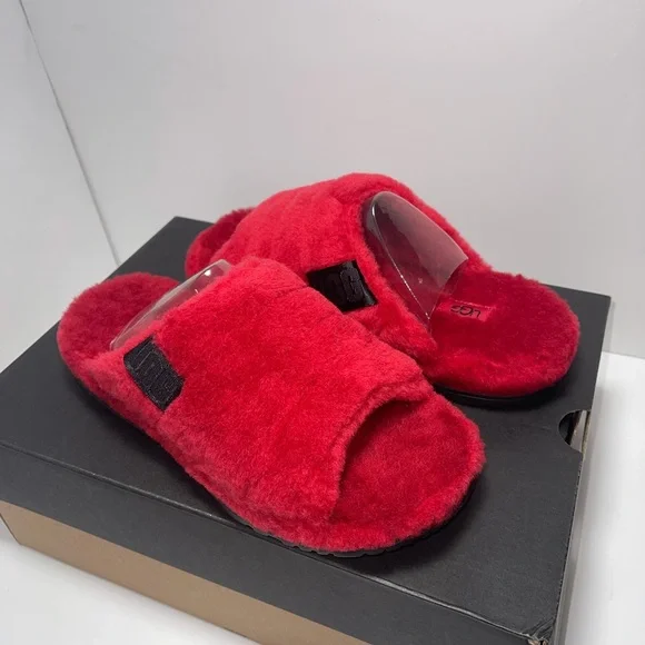 Ugg Fluff You Red Mens Ugg Slippers Ugg Australia Fluff You